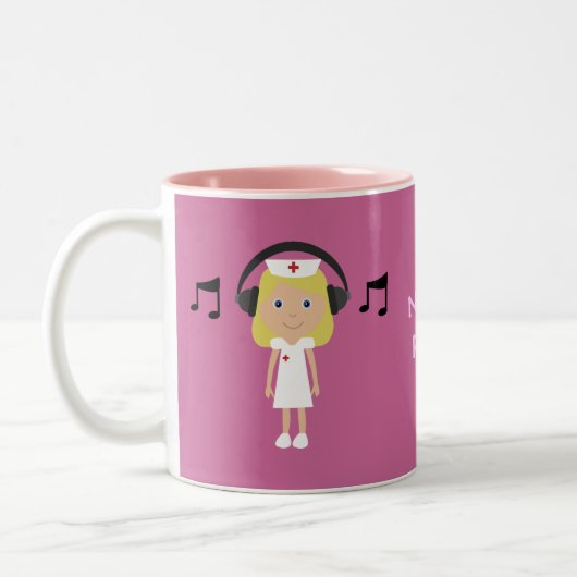 Krankenschwester-Felsen! Zweifarbige Tasse (Links)