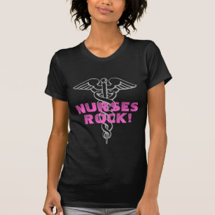 Krankenschwester-Felsent-shirt mit Caduceus T-Shirt
