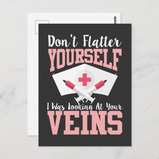 Krankenschwester - Flatter nicht Ich sah mir deine Postkarte (Vorne/Hinten)