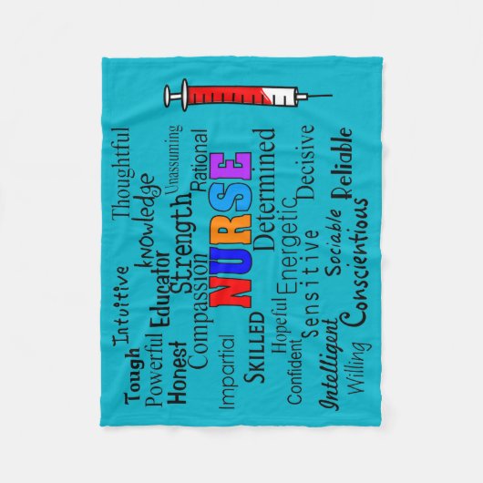 Krankenschwester-Fleece-umfassende Fleecedecke (Vorderseite)