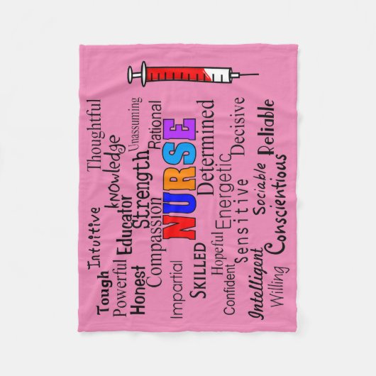 Krankenschwester-Fleece-umfassendes Fleecedecke (Vorderseite)