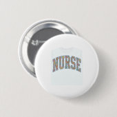 Krankenschwester Floral Varsity-Lettering-Shirt-De Button (Vorne & Hinten)