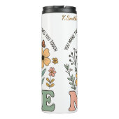 Krankenschwester Florales Inspirationsdesign Thermosbecher (Rückseite)