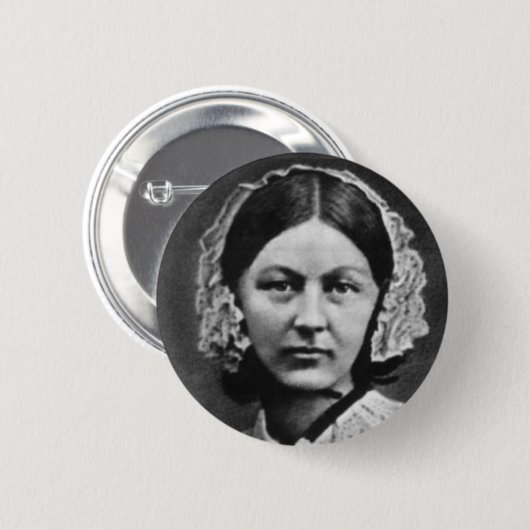Krankenschwester-Florence Nightingale-Porträt Button (Vorne & Hinten)