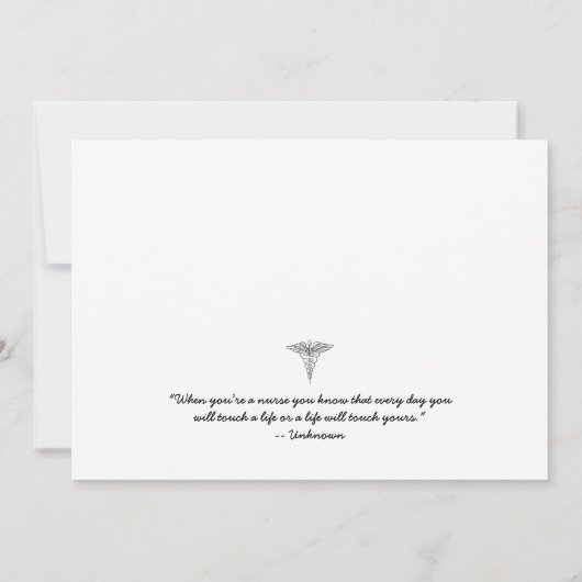 Krankenschwester-Foto-Abschluss, der Feier/Rosa Einladung (Rückseite)