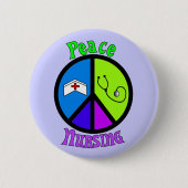 Krankenschwester-"Friedens" Geschenke für alle Button (Vorderseite)