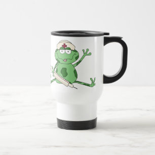 Krankenschwester-Frosch-Reise-Tasse Reisebecher