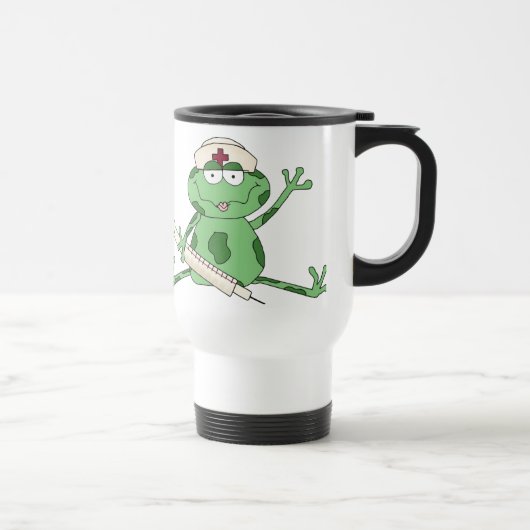 Krankenschwester-Frosch-Reise-Tasse Reisebecher (Rechts)