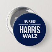 Krankenschwester für Harris Walz Button (Vorne & Hinten)