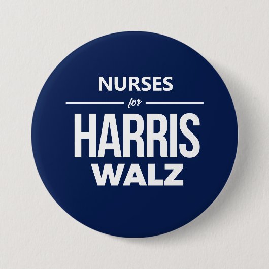 Krankenschwester für Harris Walz Button (Vorderseite)