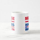 Krankenschwester für Harris Walz Red Blue Kaffeetasse (Mittel)