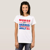 Krankenschwester für Harris Walz Red Blue T-Shirt (Vorne ganz)