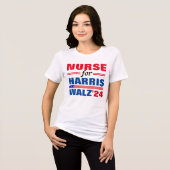 Krankenschwester für Harris Walz Red Blue Tri-Blend Shirt (Vorderseite voll)