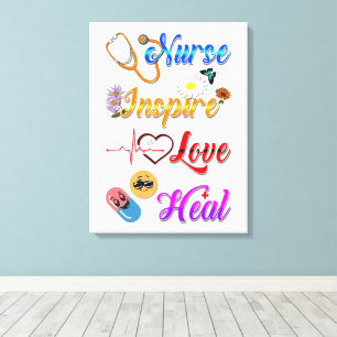 Krankenschwester Galerie Inspirieren Liebe Heilen Leinwanddruck