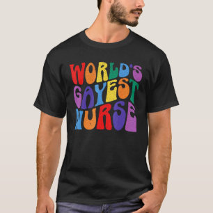 Krankenschwester Gay Rainbow Pride Marsch Medizin T-Shirt