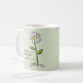 Krankenschwester Geburtstag Religious Green Daisy  Kaffeetasse (Vorderseite Links)