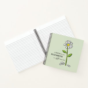 Krankenschwester Geburtstag Religious Green Daisy  Notizblock