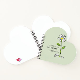 Krankenschwester Geburtstag Religious Green Daisy  Notizblock