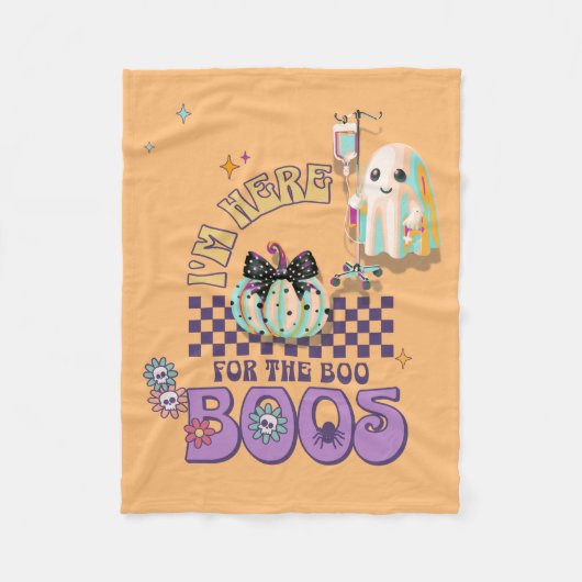 Krankenschwester Geist lustige Zitat Kürbiskuette Fleecedecke (Vorderseite)