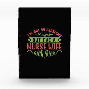 Krankenschwester Geschenk   Ich habe 99 Probleme Fotoblock