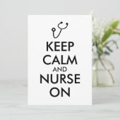 Krankenschwester-Geschenk-Stethoskop behalten Ruhe Einladung (Stehend Vorderseite)