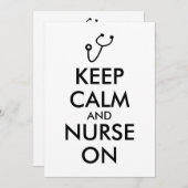 Krankenschwester-Geschenk-Stethoskop behalten Ruhe Einladung (Vorne/Hinten)