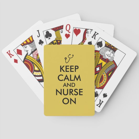 Krankenschwester-Geschenk-Stethoskop behalten Ruhe Spielkarten (Rückseite)