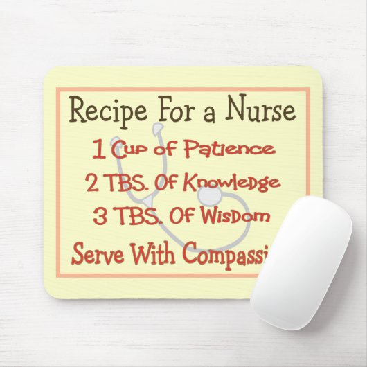 Krankenschwester-Geschenke "Rezept für eine Mousepad (Mit Mouse)