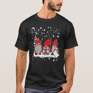 Krankenschwester Gnome Weihnachtsmann Weihnachtsli T-Shirt