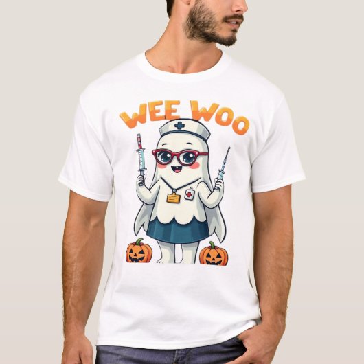 Krankenschwester Halloween bereit Classic T-Shirt (Vorderseite)