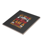Krankenschwester Halloween Besen Brach Design_1 Fliese (Seite)