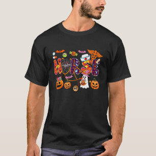 Krankenschwester Halloween Boo Geschnitzte Kürbiss T-Shirt