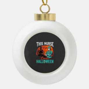 Krankenschwester Halloween Grusel Gesundheitspfleg Keramik Kugel-Ornament