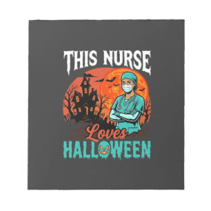 Krankenschwester Halloween Grusel Gesundheitspfleg Notizblock