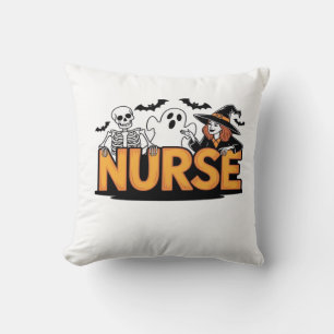 Krankenschwester - Halloween - mit Geist, Hexe und Kissen