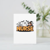 Krankenschwester - Halloween - mit Geist, Hexe und Postkarte (Stehend Vorderseite)