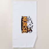 Krankenschwester - Halloween - mit Geist, Hexe und Strandtuch (Vorderseite)