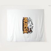 Krankenschwester - Halloween - mit Geist, Hexe und Wandteppich (Vorderseite (Horizontal))