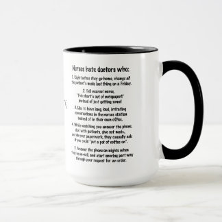 Krankenschwester-Hass behandelt Who: Tasse