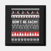 Krankenschwester hässlicher Weihnachtspullover - S Magnet (Vorne)
