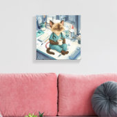 Krankenschwester hat eine Kaffeepause Leinwanddruck (Insitu (Wohnzimmer))