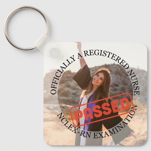 Krankenschwester hat nclex rn exam Brand bestanden Schlüsselanhänger (Vorderseite)