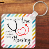 Krankenschwester HCA Aufwertung Woche Aufkleber Gi Schlüsselanhänger (Rückseite)