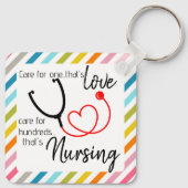 Krankenschwester HCA Aufwertung Woche Aufkleber Gi Schlüsselanhänger (Rückseite)