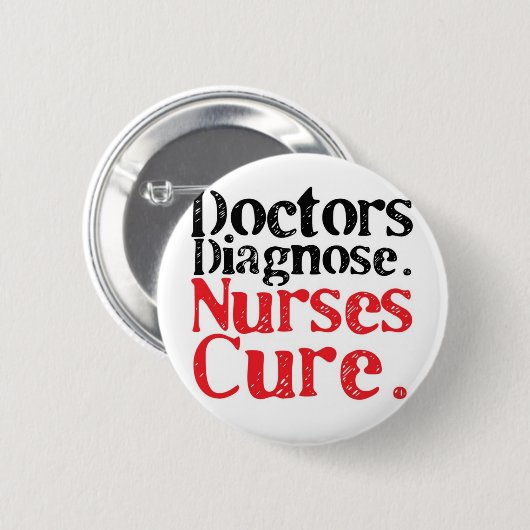 Krankenschwester-Heilung Button (Vorne & Hinten)