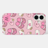 Krankenschwester-Herzen, Hüte und Clogs-Monogramm Case-Mate iPhone Hülle (Rückseite (Horizontal))