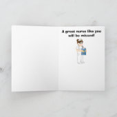 Krankenschwester: Herzlichen Glückwunsch zu Ihrer Karte (Innenseite)