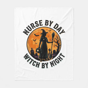 Krankenschwester Hexe Halloween Vintage Grusel Sch Fleecedecke
