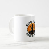 Krankenschwester Hexe Halloween Vintage Grusel Sch Kaffeetasse (Vorderseite Links)