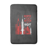 Krankenschwester-Hexen-Halloween-Skyline-Design_1 Badematte (Vorderseite Vertikal)